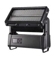 LightCraft Moving Strobe 1400W IP65 - светодиодный стробоскоп мощностью 1400 Вт. Вращение по вертикали. IP65. Источник света 96x10 Вт белых диодов 6000К (центральная ось) + 864x0,5Вт 3 в 1 LED RGB (фон). Вращение Tilt: 180°. Разбивка RGB на 96 сегментов (