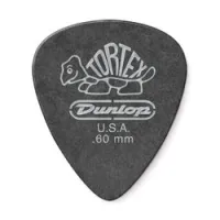 Dunlop 488p060 tortex pitch black standard 12pack  медиаторы, толщина 0.6 мм, 12 шт.