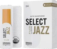 Трости для альт-саксофона d'addario organic select jazz filed orsf10asx2m - трость из толстой заготовки c подрезкой с утолщенным сердцем для саксофона альт силой 2 средняя. цена за упаковку из 10 штук
