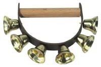 GEWA BELL WREATH венок из 17 колокольчиков на двух ремнях, деревянная ручка