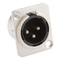 Adam hall 7838  разъем xlr папа панельный, металл/ пластик