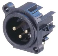 Neutrik NC3MAH-1 Разъем XLR панельный, 3 конт., штекер, горизонт., в ПП, тип-A, корпус-панель-pin1 соединены