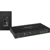 Crestron HD-MD-4K-200-1G-B KIT, комплект удлинителя сигнала по витой паре до 70м 4K60 4:2:0, состоящий из автоматического коммутатора с масштабированием и приёмника. HDMI 2X1/ управлением IR и RS 232 / Аудио Pin 5, черный