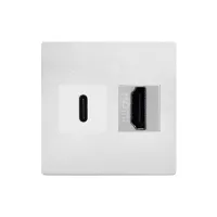ABL 2T0110CH- Сдвоенный модуль подключения IMP с разъемами 1xHDMI, 1xUSB, тип C. Цвет белый.