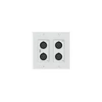 AtteroTech (900-00185-W-B) unDX4I Настенная врезная панель интерфейсов: 1 вх+1 вых XLR 3 pin, 2 х RCA входа, 1 х Jack 3,5 мм вход и 1 х Jack 3,5 мм выход, Dante. Питание PoE. Для сетей Biamp Tesira. Цвет белый.