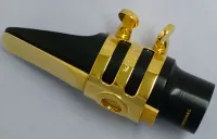 Alto saxophone copper ligature Woodstone Meyer - Copper ligature for alto saxophone Meyer ebonite mouthpiece for warm centered sound