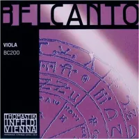 14-15,5' viola string set Thomastik Belcanto BC200 - Steel-based strings with fast response and wide dynamic range for viola with 36-39.1 cm scale, medium tension.