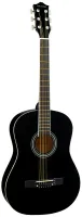 COLOMBO LF - 3801 / BK - акустическая гитара Фолк 38" , верхняя дека - липа , нижняя дека и обечайка - липа, гриф - клён, вклейка грифа на 12-м ладу, накладка - клён, порожек - клён