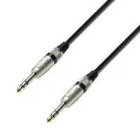 Adam hall k3 bvv 0060 - кабель аудио trs (jack) stereo 6.3 mm - trs (jack) stereo 6.3 mm, 0.22 мм2, 0,6 м, черный