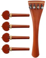 Cello accessory set Acura Meister Preciso CS-OSRT722 - Preciso grade 4/4 cello accessory set of boxwood with boxwood trim. Heart pegs and tailpiece of round design