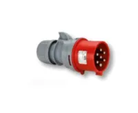 PCE Вилка кабельная 16А/400V/6P+E/IP44, никелированныe контакты 017-6v