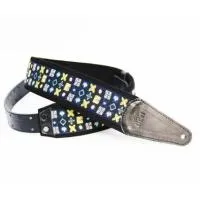 FIDEL FL22015E орнамент квадраты желт.-гол./ чёрный - Ремень для гитары