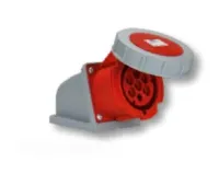 PCE Розетка настенная 32А/400V/6P+E/IP67, никелированные контакты 1272-6v