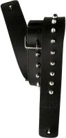 107825:001 - 2" Black Leather Studded Strap, Black гитарный ремень, экокожа, цвет чёрный