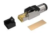 ROXTONE RJ45C6A-MH NEW Высококачественный Ethernet Разъем для кабеля категории CAT6A, IP20 (пылезащитный), Диаметр проводника: 1,2 - 1,65мм, 100% экранирование. для кабеля AWG24/7 - AWG22/1, разъмы: позолоченная бронза, корпус: вылитый под давлением цинко