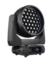 Estrada pro led mh zoom 3730 светодиодная вращающаяся голова заливного света 37 шт. х 30w rgbw с индивидуальным контролем 7 груп , линейной регулировкой цвета ств и стс 2700-8000к