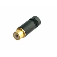 Rean NYS372P-BG кабельный разъем RCA female корпус черный хром, золоченые контакт