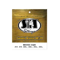 Струны для акустической гитары SIT GB1252, Golden Bronze Light 80/20, 12-52