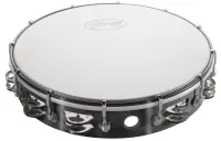 STAGG TAB-212P-BK 12" настраиваемый пластиковый тамбурин, 2 ряда колокольчиков, цвет: черный (BK)
