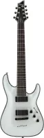 SCHECTER HELLRAISER C-7 WHT - 7 струнная электрогитара, 24 лада, корпус: красное дерево с топом из волнистого клёна, гриф: красное дерево, 3 куска, накладка палиснадр, вклееный, звукосниматели: HH, EMG 707TW, регулировки: громкость (push-pull), громкость