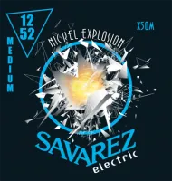 Electric guitar string set Savarez X50M - Electric guitar strings with nickel-plated wound round core. Medium tension, thickness .012-.052 inch