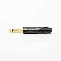 ESHINE ES-863A - Разъем 6,35 мм джек моно, позолоченные контакты, черный корпус  с гальваническим по, , шт