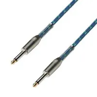 Adam hall k3 ipp 0600 v  инструм кабель vintage 6,3 jack mono-6,3 jack mono, 6м, разн цвета изоляц