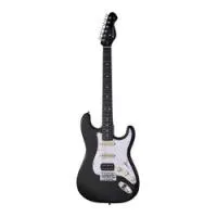 Mooer msc10 pro c black  электрогитара с чехлом, форма стратокастер, hss, цвет черный