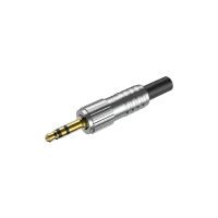 ROXTONE RMJ3PL-C Разъем Jack 3,5 мм, стерео. Корпус из латуни с силиконовой втулкой, контакты: позолоченная латунь, цвет: серебро.
