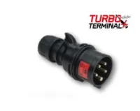 PCE Вилка кабельная 32А/400V/3P+N+E/IP44, черная 025-6ttx