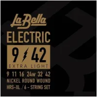 LA BELLA HRS-XL Nickel Rounds Extra Light 09-42 струны для электрогитары