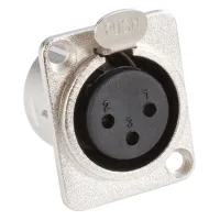 Adam hall 7837 - разъем xlr (f), 3-pin, тип d, панельный