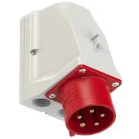 PCE Вилка настенная 32A/400V/3P+N+E/IP44 специальный корпус для дополнительных подключений 9525-6