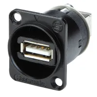 Seetronic SAUSB-W-B Панельный разъем USB 2.0 тип D, цвет черный, ответный разъем type b