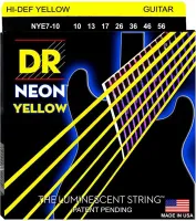 NYE7-10 Neon Yellow Комплект струн для 7-струнной электрогитары, никелированные, с покр., 10-56, DR