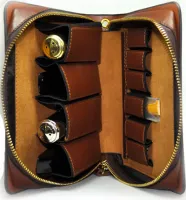 Bag for reeds and mouthpieces Rigotti TRB - Four mouthpiece and six reed leather case