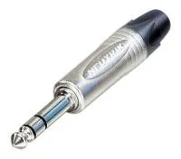 Разъем Neutrik Phono Jack 6.3mm stereo male (NP3Х) на кабель 4-7 мм