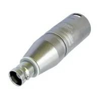 Neutrik NA2MBNC- Переходник XLR 3-pin (вилка) на BNC (вилка), цвет серебристый
