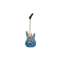 KRAMER Baretta 'Hot Rod' Blue Sparkle with Flames электрогитара с EVH D-Tuna, цвет синий, мягкий кейс в комплекте