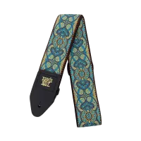Ernie Ball 4098 Imperial Paisley Jacquard гитарный ремень, полипропилен, кожаные нашивки