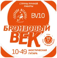 BV10 Бронзовый Век №10 Комплект струн для акустической гитары, 010-049, Господин Музыкант