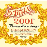LA BELLA 2001 Flamenco Medium - струны - чёрный нейлон/обмотка серебро/сум.натяж. 36,2кг