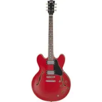 Burny rsa65 cr  полуакустическая электрогитара с кейсом, форма корпуса es®-335, цвет красный