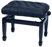 GEWA Piano Bench Deluxe XL Black Highgloss банкетка черная глянцевая сиденье искуственная кожа
