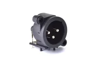 ROXTONE C0100023018 Разъем cannon (XLR) панельный папа 3-х контактный с монтажом в печатную плату. Покрытие контактов: золото, Цвет: черный