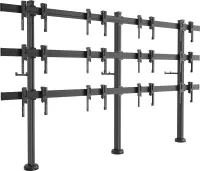 Vogels FF3464 Black- Напольный стенд для видеостены 3х4 из дисплеев диагональю 49–55'' с фиксацией к полу, альбомная ориентация, макс. нагрузка 720 кг