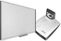 Комплект: интерактивная доска smart board sbm787v с проектором benq mw855ust+