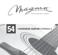 Magma Strings GA054PB - Струна одиночная для акустической гитары 54, Серия: Phosphor Bronze, Калибр: 54, Обмотка: фосфористая бронза.