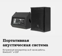 WK08D5-GO / Активная коаксиальная АС, 8”+1”, 200Вт, DSP, аккумулятор, дерево / ELARCON