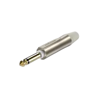 ROXTONE PJ2X-SG-PURE Разъем  jack 1/4" моно с функцией бесшумного отключения. Размер 94*15мм. Корпус: цинковый сплав под давлением, Контакты из чистой латуни с утолщенной гильзой 0,5мм, покрытие контактов: золото, Макс. диаметр кабеля: до 7,5мм, Цвет: сат
